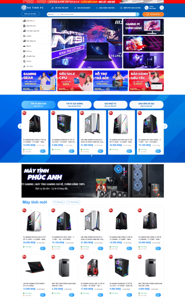 Website Bán Máy Tính 07 – Trả Góp Build PC