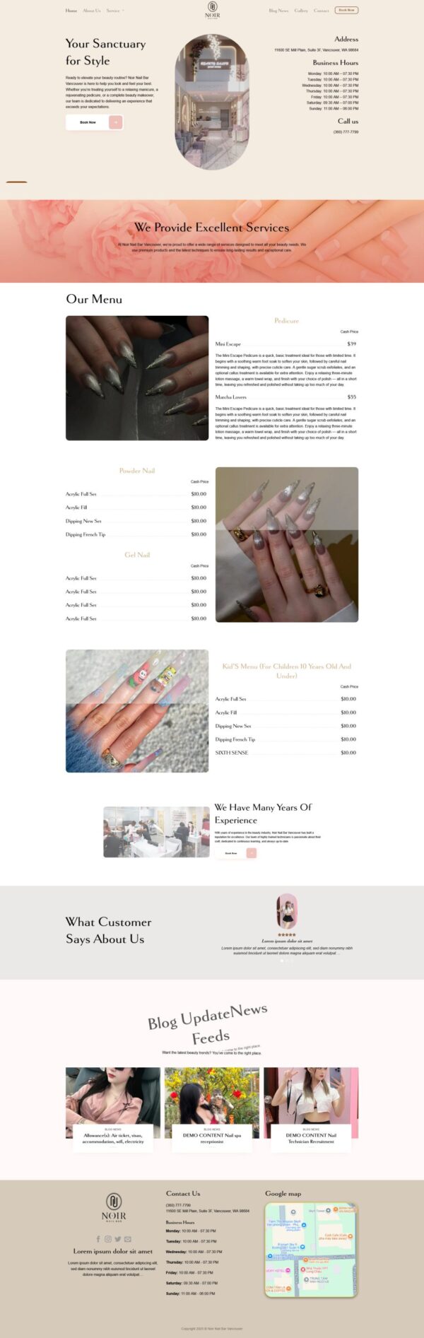 Theme wordpress tiệm nail 1 chuẩn đẹp