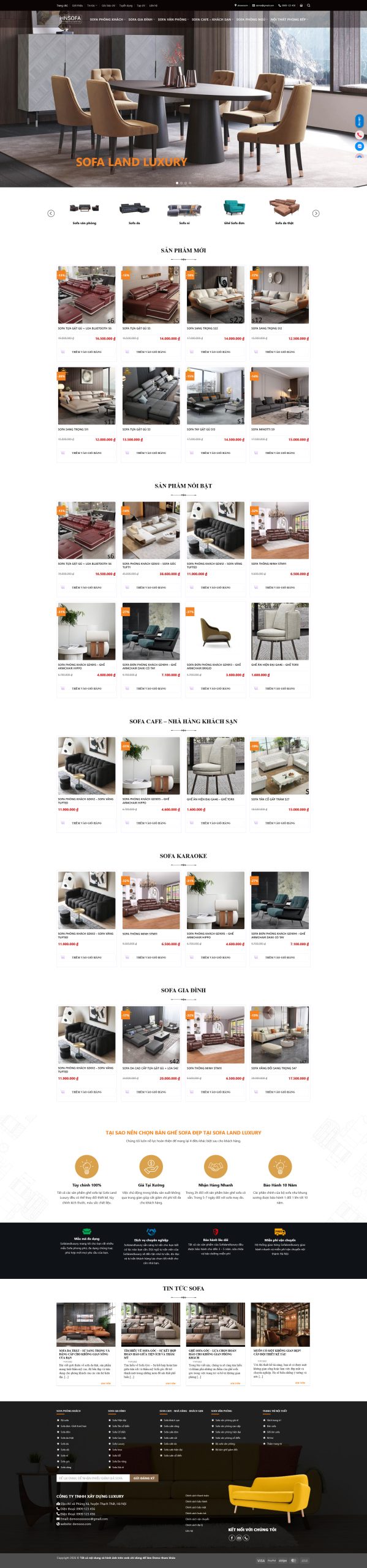 Theme WordPress Bán Ghế Sofa 3